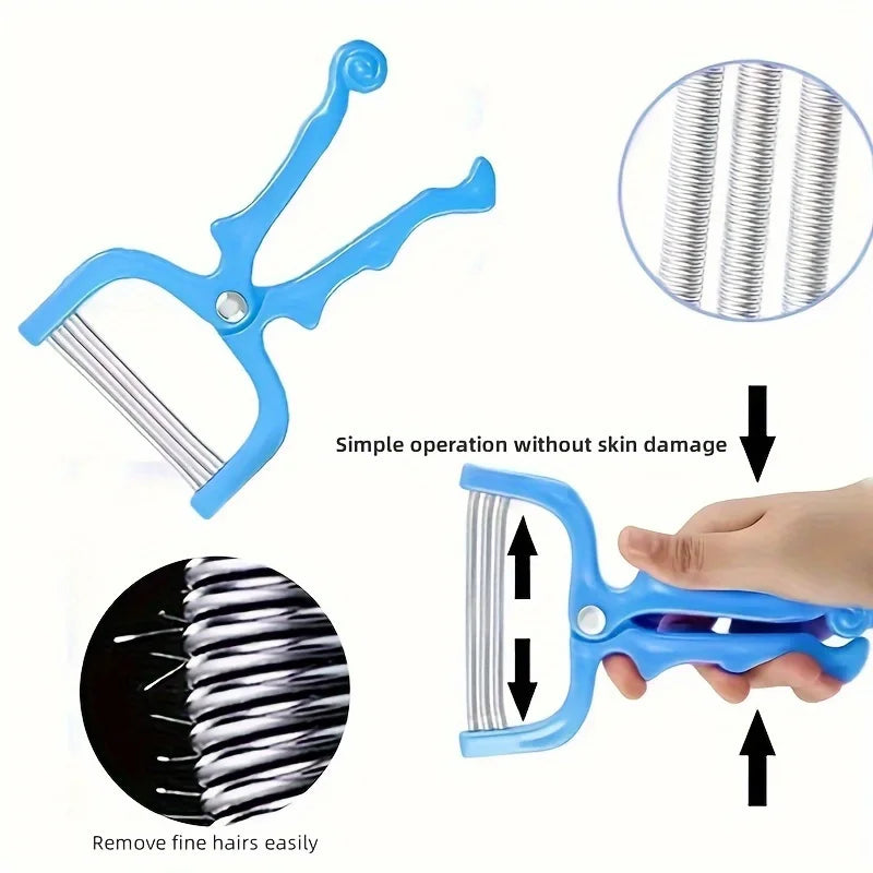 Smooth Skin Facial Epilator - Lip and Eyebrow Elastic Epilator, Handheld Facial Hair Removal Gentle Hair Removal for Smooth Skin