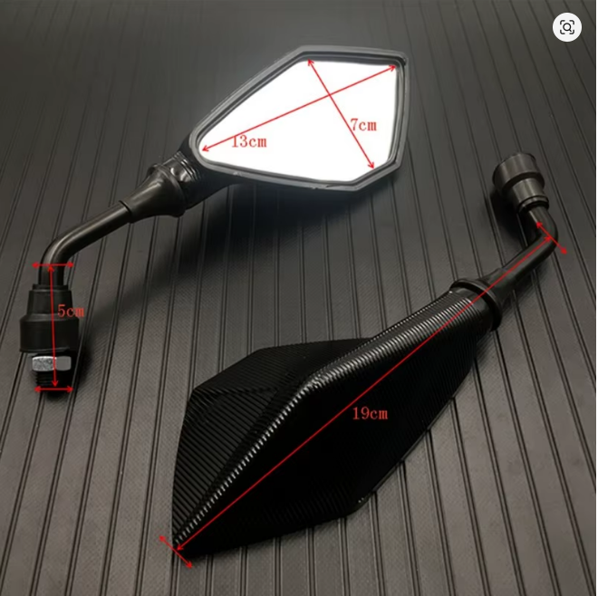 Espelho retrovisor universal para motocicleta m10, peças de reposição para scooter, e-bike, espelho auxiliar de ré, acessórios modificados